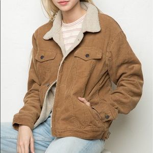Brandy Melville Elisa Fur Corduroy Jacket